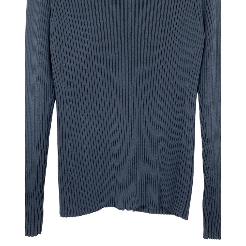 COS Blue Ribbed Stretch Full-Zip Jacket | Large - Picture 7 of 9